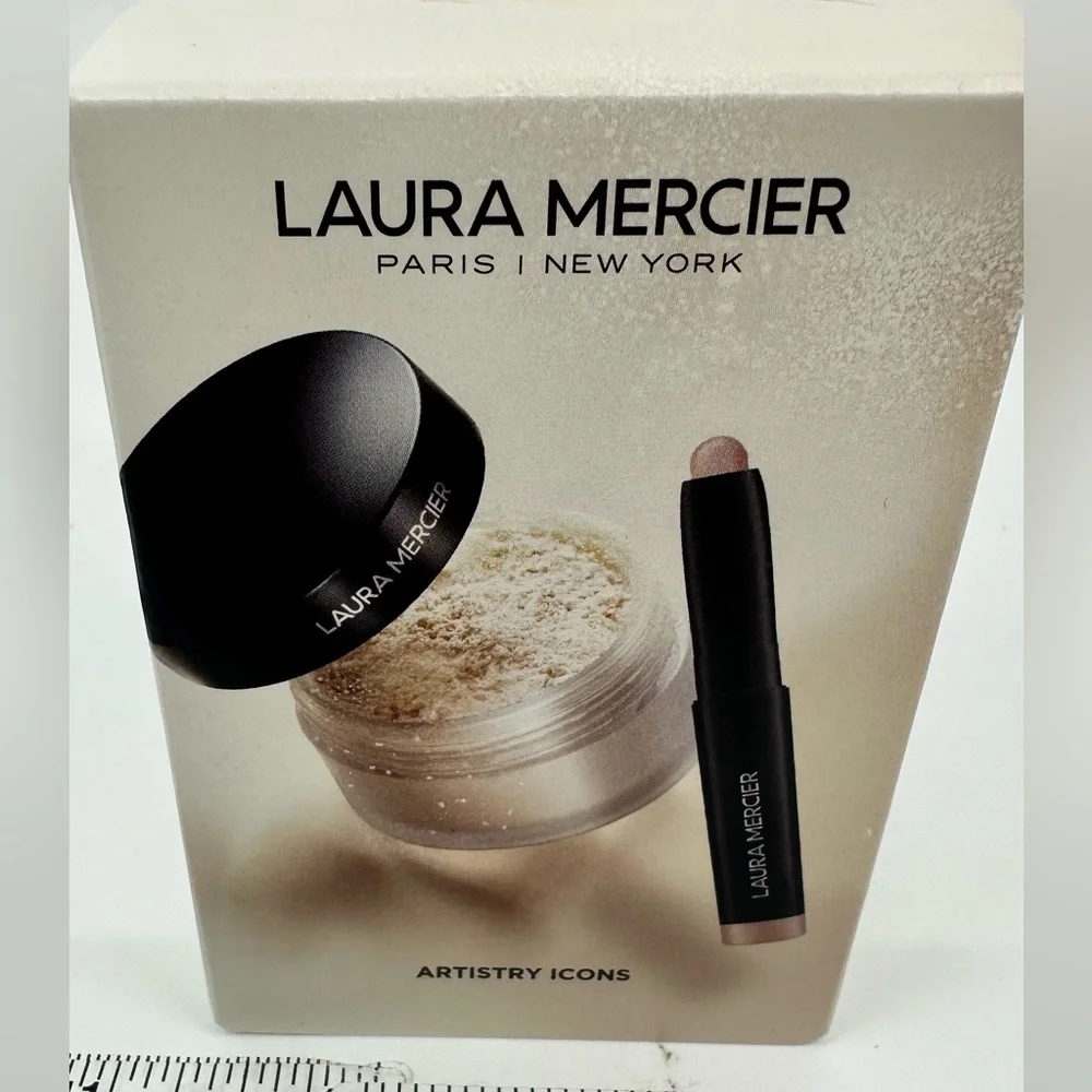 🆕  Laura Mercier Artistry Icons Mini Set, Translucent Powder + Caviar Stick